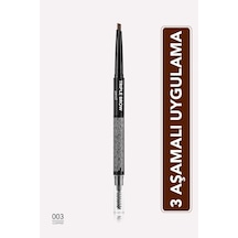 Flormar Triple Brow Kaş Pudrası ve Fırça İçeren Kaş Kalemi 003 Coffee