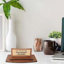 Kişiye Özel Ahşap Ofis Masa İsimliği