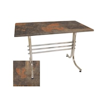 Japon Mutfak Masası 80x120 Cm - Werzalit, Wermodin Ve Allzalit Tabla - Metalic Oxid 1 Çok Renkli