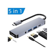 USB Type-C To Hdmi 4K Ses USB-C / 2XUSB 3.0 Hub Çevirici Kablo