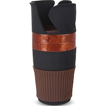 Suitu R151-4 Araba Hava Outlet Depolama Su Kupası Tutucu Cep Telefonu Navigasyonu Çok Fonksiyonlu Saklama Kutusu Maun 1 Adet