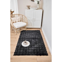 Yünteks Bubble Kabartmalı Peluş Post Halı 90x150 Antrasit