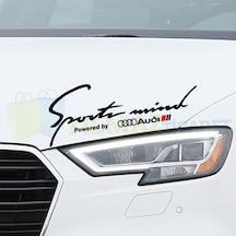 Audi Logo Yazı Sport Mind Oto Sticker Kaput Etiket Yapıştırma