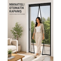 Tek Siyah File Mıknatıslı Kapı Sinekliği Evcil Hayvan Geçişine Uygun Pratik Tasarım Najmaddin Diğer