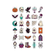 30 Adet Estetik Gotik Pop Art Sticker Seti - Laptop Defter Telefon Scrapbook Çok Renkli