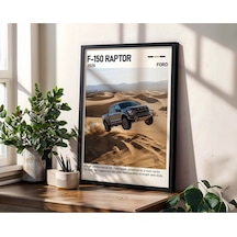 Ford F-150 Raptor Ahşap Çerçeveli Poster Tablo Off-road