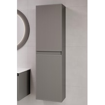 Denko Belgrad 40 Cm Çimento Gri Banyo Çamaşır Boy Dolabı Antrasit