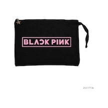 Zepplin Giyim Blackpink Siyah Clutch Astarlı Cüzdan / El Çantası
