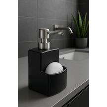 Süngerlikli Sıvı Sabunluk Deterjanlık G2650-1 Siyah