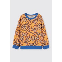 Panço Erkek Bebek Baskılı Bisiklet Somon Sweatshirt Pembe 2521BB08034