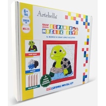 28 I Çocuk Ahşap Çerçeveli Seramik Mozaik Set 20x20 Cm