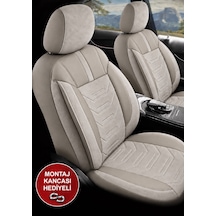 Mitsubishi Lancer Asya Bej Tay Tüyü Oto Koltuk Kılıfı Tam Set-kolay Montaj-terletmez-ortopedik 1995-2000