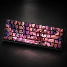 Özel Lol Star Guardian Ahri 68 Tuş Pbt Cherry Profil Boya Süblimasyonlu Mekanik Klavye Keycaps Seti