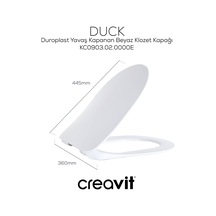 Creavit Duck Duroplast Yavaş Kapanan Klozet Kapağı KC0903.02.0000E