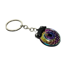 Hologramlı Disk Model Araba Anahtarlığı Metal