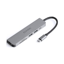 Dark DK-AC-U31X38 USB 3.1 Type-C 6 in 1 HDMI-TF SD Kart -USB 3.0