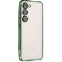 Samsung Galaxy Uyumlu S23 Kılıf Razer Lensli Silikon - Yeşil Diğer