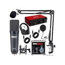 Exclusive Paket-4 Cx2 Mikrofon Glx800 Ses Kartı Stüdyo Kayıt Seti