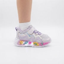 Hayo Kız Bebek Işıklı Rahat Konforlu Hafif Sneaker Spor Ayakkabı Beyaz