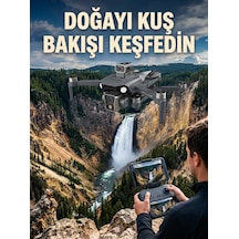 Gps Konumlandırmalı Çift Kameralı Drone Canlı Görüntü Aktarımlı