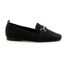 Bambi Siyah Nikel Kadın Loafer Ayakkabı K01327020182 Siyah