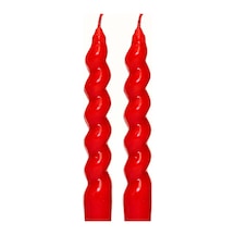 Yılbaşı 2'li Twirl Glow Kırmızı Şamdan Mum Seti 18 Cm A.Ağaç