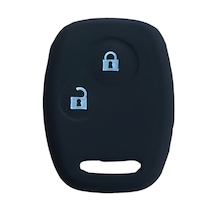 Autohan Keys Silikon Anahtar Kılıfı Honda Civic Fd6 Crv Accord İçin, 2 Buton, Sustasız, Siyah