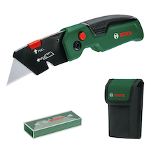 Bosch Premium Katlanabilir Maket Bıçağı + Kumaş Çanta + 10 Bıçak - 1600A02W7M