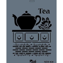 Rich New Seri N-434 Stencil 35x25 Cm - Elwm-287558 Renkli