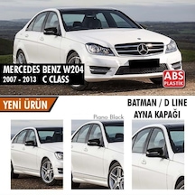 Sts Oto Aksesuar Mercedes Benz W204 2007-2014 Batman Yarasa Ayna Kapağı Piano Black Abs Plastik (01)