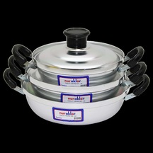 3lü Alüminyum Omlet Set No-18-20-22 Çok Renkli