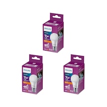 75w Led Ampul, 2700k Sarı Işık, E27 Normal Duy Sarı 3lü Paket Diğer