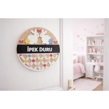 Genç Odası Kapı Süsü Kişiye Özel Tavşan Temalı No 129