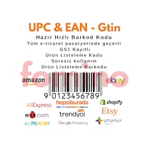 100 Adet-Ean-Upc-Gtin Barkodu Numarası Ürün Listeleme Kodu