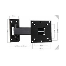 Vontech Vt220 Ht Pro 10 27 İnç Lcd Led Tv Hareketli Askı Aparatı