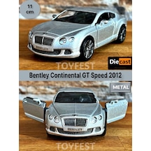 2012 Bentley Continental Gt Speed Çek Bırak Kapıları Açılabilen Metal Model Araba - Metalik 11.5 Cm