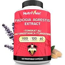 Nutrivein Premium Fadogia Agrestis And Tongkat Ali With Turkesterone - 1100 Mg - 120 Caps Strength, & Recovery For Men & Women Aromasız