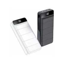 Powerbank 50.000 Mah Dijital Göstergeli Taşınabilir 4 Portlu Hızlı Powerbank Antrasit Melanj