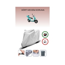 Gri Arka Çanta Uyumlu Rks Neon 125 Uyumlu Motosiklet Brandası Motor Örtüsü