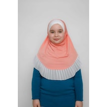 Melodi Scarf Tesettür Çocuk Pileli Namaz Bonesi Eşarbı Şalı Hijabı Yavruağzı Yavruağzı