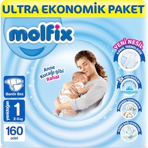 Molfix Bebek Bezi 1 Beden Yenidoğan Ultra Ekonomik Paket 160 Adet 4'lü