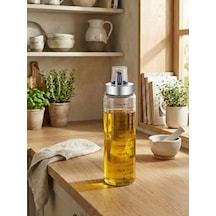 Leelahome Metal Kapaklı Ölçülü Yağdanlık 550 Ml Şeffaf