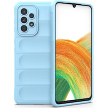 Newface Samsung Galaxy Uyumlu  A33 5g Kılıf Optimum Silikon - Sky Blue