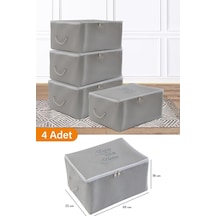 4 Adet - Mini Boy Baskı Detaylı Hurç 30 X 22 X 18 Cm