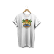 Paradise Baskılı Beyaz T-shirt Beyaz