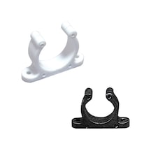Plastic Support Clip. Screwed. 35mm. White