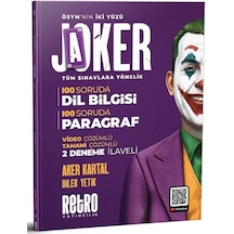 Retro 2026 Kpss Meb-ags Ales Dgs Tyt Ayt 100 Soruda Paragraf Ve Dil Bilgisi Joker Soru Bankası Çözümlü - Aker Kartal, Dilek Yetik Retro Yayıncılık
