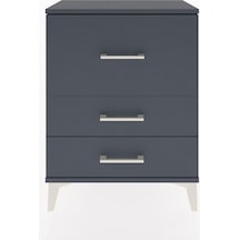 Arges Komodin Tek Raflı 2 Çekmeceli 60x30x80 Antrasit-antrasit Antrasit