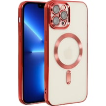 Ilkeshop Newface Apple iPhone Uyumlu 13 Pro Kılıf Kross Magneticsafe Kapak - Kırmızı