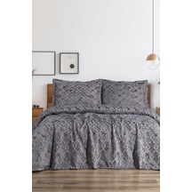 Ceres 3 Parça Çift Kişilik Pike Takımı 230x250 Gri Gri